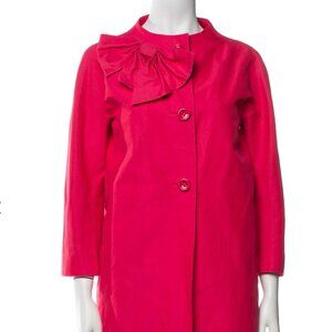 Kate Spade Red Coat with Bow Detail